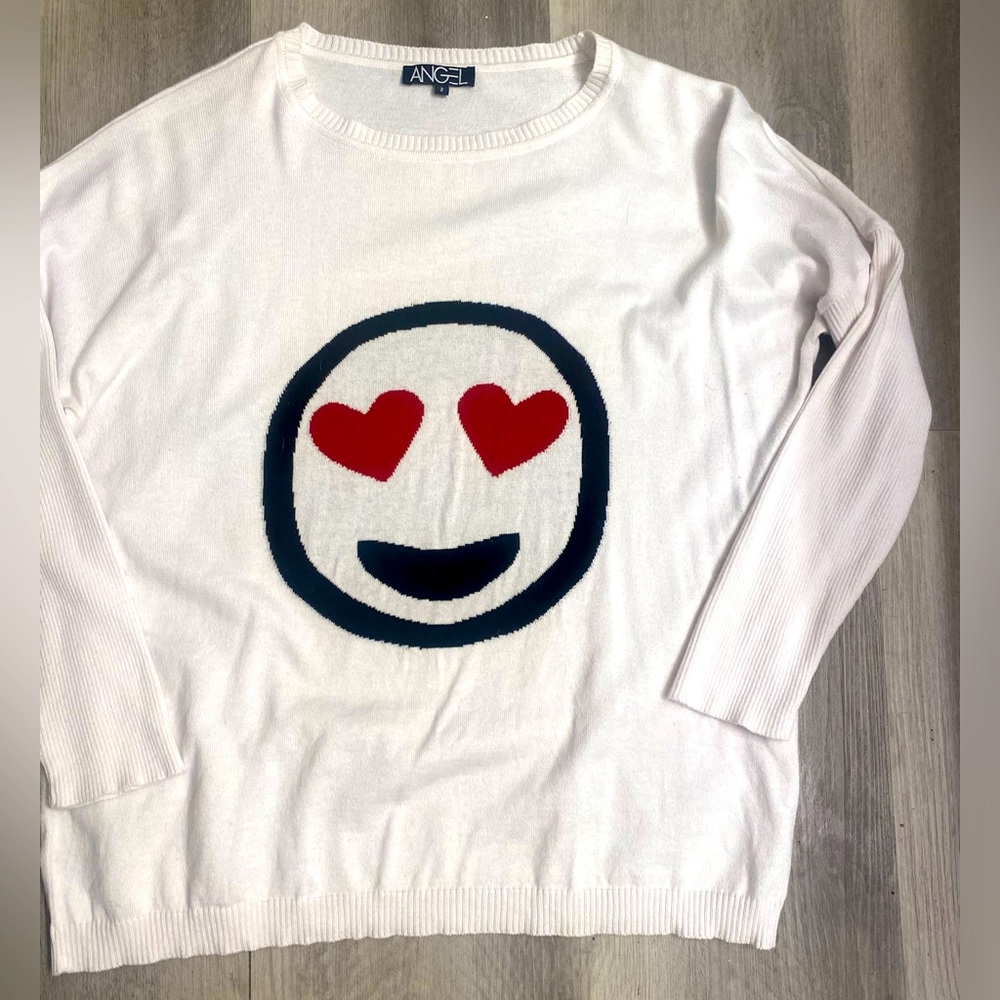 Angel smiley face emoji sweater